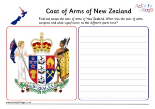 New Zealand Coat Of Arms Worksheet