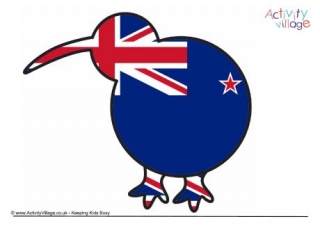 New Zealand Flag Kiwi