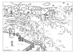 Niagara Falls Colouring Page