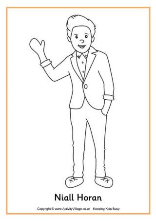 Niall Horan Colouring Page