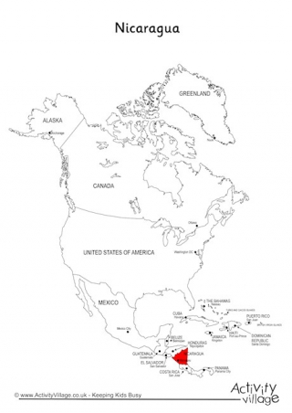 Nicaragua On Map Of North America