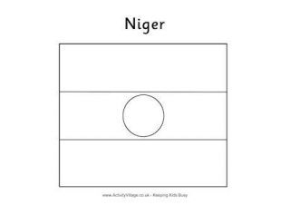 Niger Flag Colouring Page