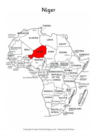 Niger On Map Of Africa