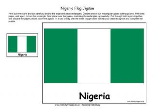 Nigeria Flag Jigsaw
