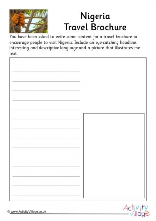 Nigeria Travel Brochure Worksheet