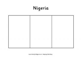 Nigeria Flag Colouring Page