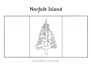 Norfolk Island Colouring Page