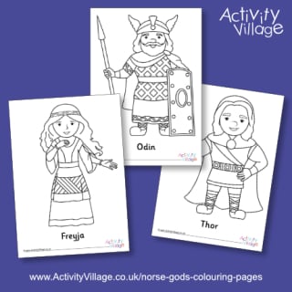 Norse Gods Colouring Pages