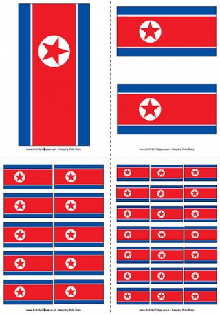 North Korea Flag Printable