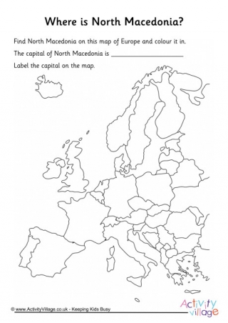 North Macedonia Location Worksheet