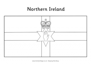 Northern Ireland Flag Colouring Page