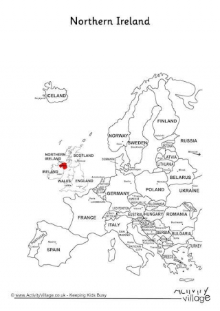 Northern Ireland On Map Of Europe