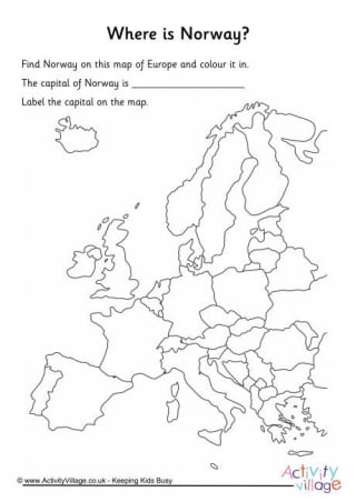 Norway Location Worksheet