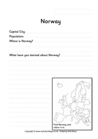 Norway Worksheet