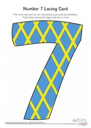 Number 7 Lacing Card