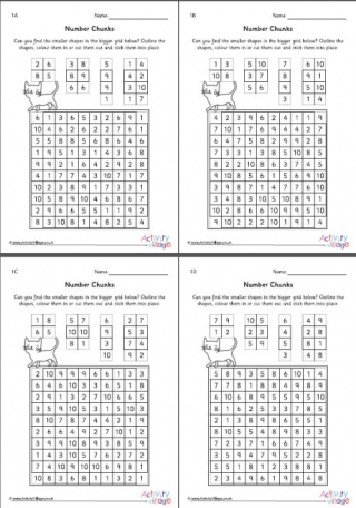 Number Chunks Puzzles Set 1