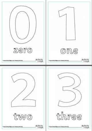 Number Word Finger Tracing Worksheets 0 to 10