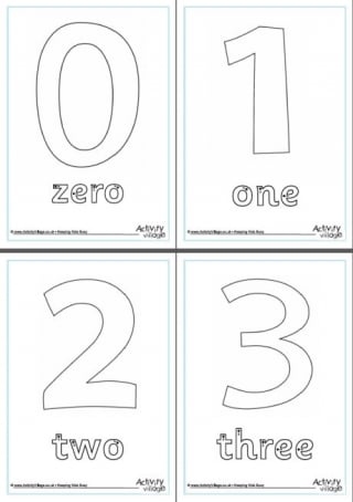 Number Word Finger Tracing Worksheets 0 to 10