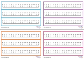 Number Lines to 20 - Bordered - Numbers Above