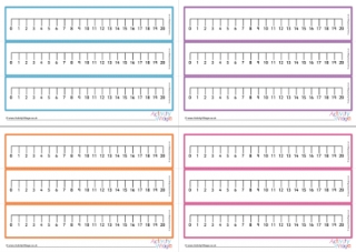 Number Lines to 20 - Bordered - Numbers Below