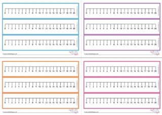 Number Lines to 20 - Bordered - Numbers Below