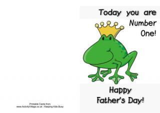 Number One Father's Day Card