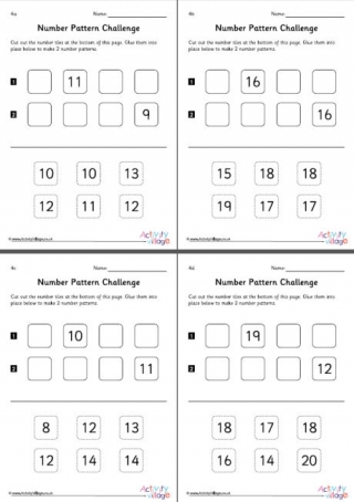 Number Patterns Worksheets Set 4