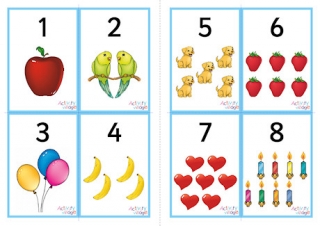 Number Picture Flash Cards - Small