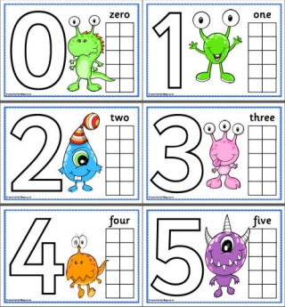 number templates 1 10
