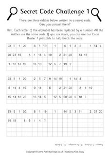 Break the code worksheet