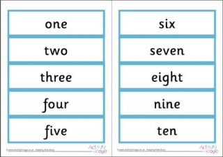 Number Word Cards 1-10