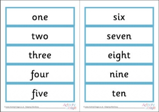 Number Word Cards 1-10