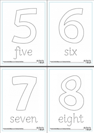 Number Word Tracing Worksheets 0 to 10
