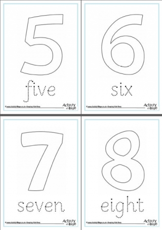 Number Word Tracing Worksheets 0 to 10