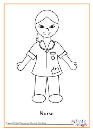 Nurse Colouring Page