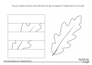 Oak Leaf Complete the Picture Puzzle