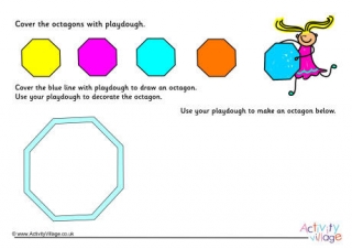 Octagon Shape Playdough Mat