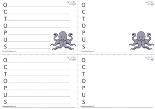 Octopus Acrostic Poem Printable