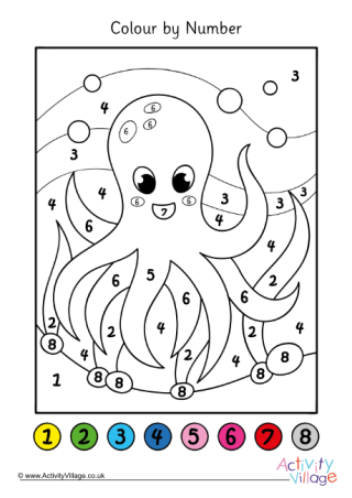Octopus Colour by Number