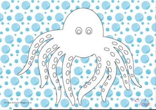 Octopus Colour Pop Colouring Page