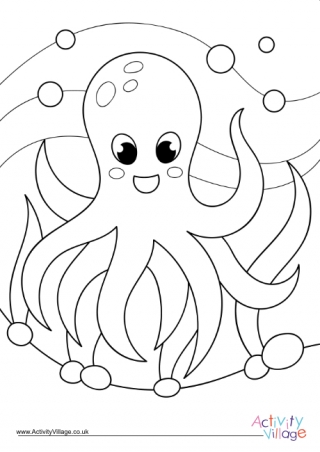 Octopus Colouring Page 3