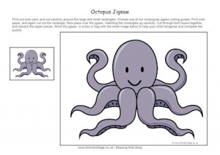 Octopus Printable Jigsaw