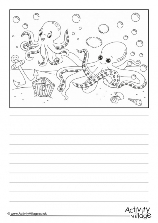 Octopus Scene Story Paper