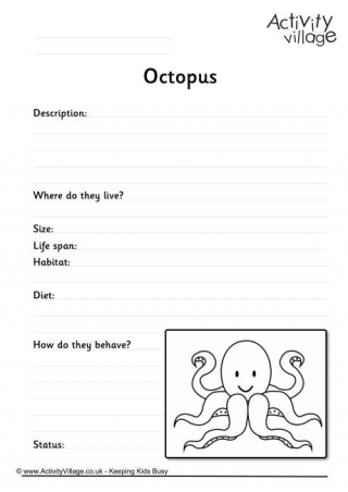 Octopus Worksheet