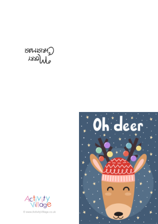 Oh Deer Christmas Card 