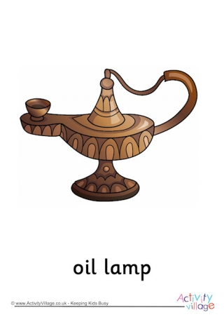Oil Lamp Poster