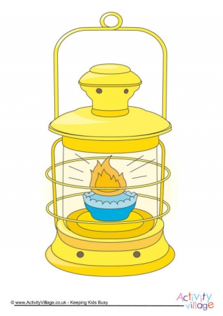 Oil Lamp Poster