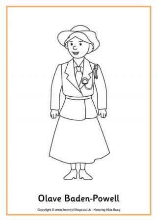 Olave Baden Powell Colouring Page