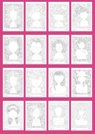 Older Girls Colouring Page Set