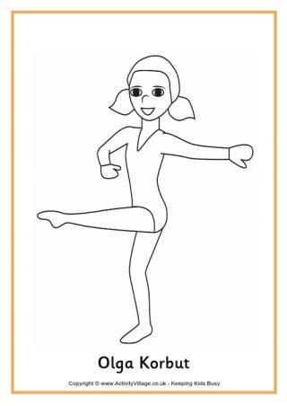 Olga Korbut Colouring Page